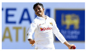 Praveen Jayawickrama made his Test debut for Sri Lanka against Bangladesh in 2021