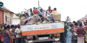 CCF stormed the town with food items, clothing, shoes, walking aids and wheelchairs