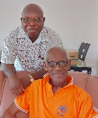 The venerable Joe Lartey with Brigadier General (Rtd) Dan Frimpong