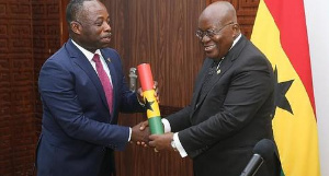 Evans Aggrey-Darko(left) , President Akufo-Addo (right)