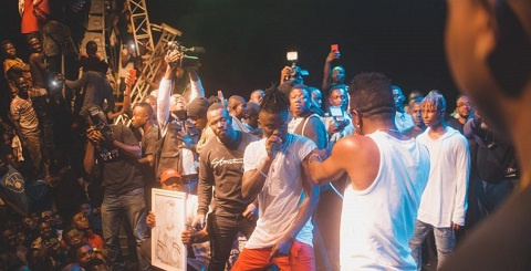 Stonebwoy ans Shatta Wale performing