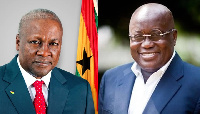 Former President Mahama [L]; President Akufo-Addo [R]