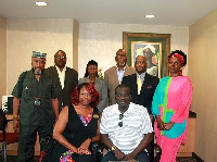 Councilwoman Cynthia Stamps-Jones poses with Parliamentarian Titus Glover