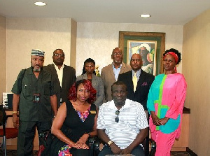 Councilwoman Cynthia Stamps-Jones poses with Parliamentarian Titus Glover