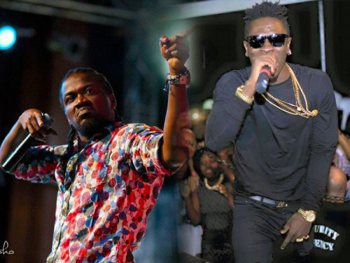 Shatta Wale (R) and Samini (L)