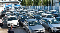 Second-hand motor vehicles at Eyre Motors yard in Mombasa County, Kenya