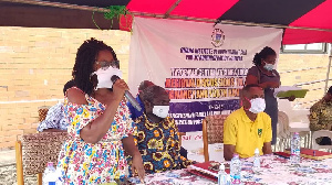 Dr Beatrice Akua-Sakyiwah addressing the forum in the Akatsi North District