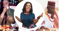 Afia Schwarzenegger (middle) teases Shatta Michy, calls her saliva glass cleaner