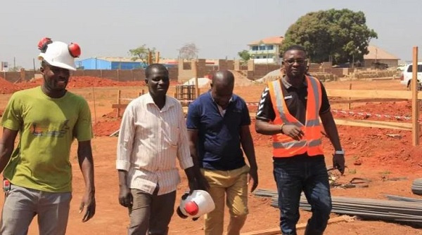 Peter Mensah with others during a tour in the programme