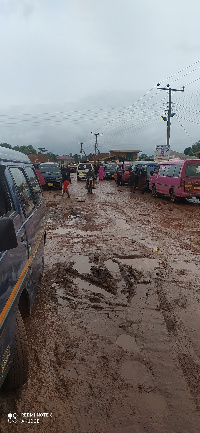 How a part of the market looks after a downpour