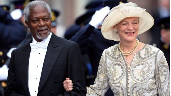 Kofi Annan's wife, Nane, was by his side when he died