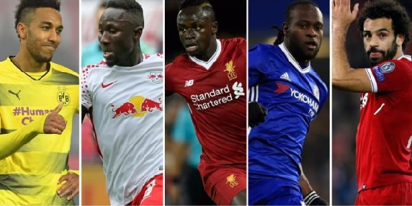 Pierre-Emerick Aubameyang, Naby Keita, Sadio Mane, Victor Moses and Mohamed Salah