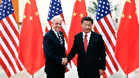 Chinese President Xi Jinping with his US counterpart Joe Biden