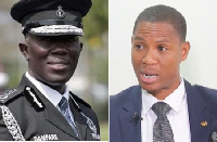 Inspector General of Police, Dr. George Akuffo Dampare and Madina MP, Francis-Xavier Sosu