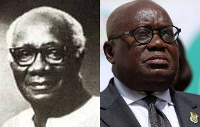 The late William Ofori-Atta (left) and President Nana Addo Dankwa Akufo-Addo