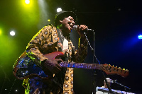 Ebo Taylor  performing on stage. Credit: Jordi Vidal/Redferns/Getty Images