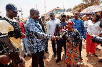 Alan Kyerematen with the people of Bono East Region