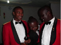 Captain Mahama (left) with colleagues