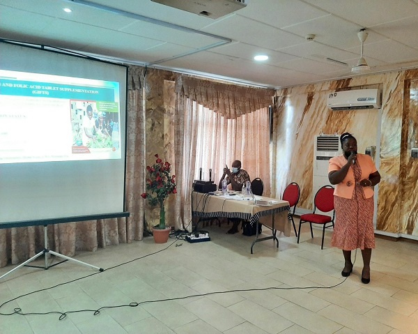 Gloria Yvonne Kobati addressing stakeholders at the programme