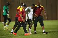 Abagna limped off training ahead of the Comoros decider