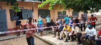 Some of the registrants at a centre for the exercise