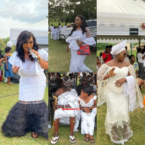 The celebrities who set trends at Afia's father's funeral