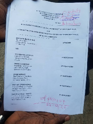 Adu Boahen secured a last minute injunction to stop polls from being held today