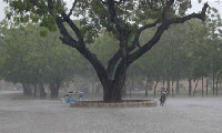 The storm is expected to move westward to produce thunderstorms and rains