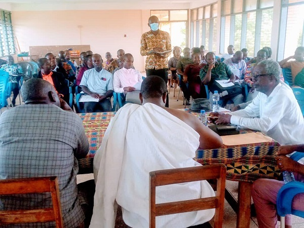 A meeting between Some traditional council and GES of Ketu South