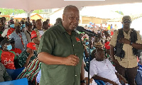 John Dramani Mahama speaking during his campaign tour in the Upper East Region