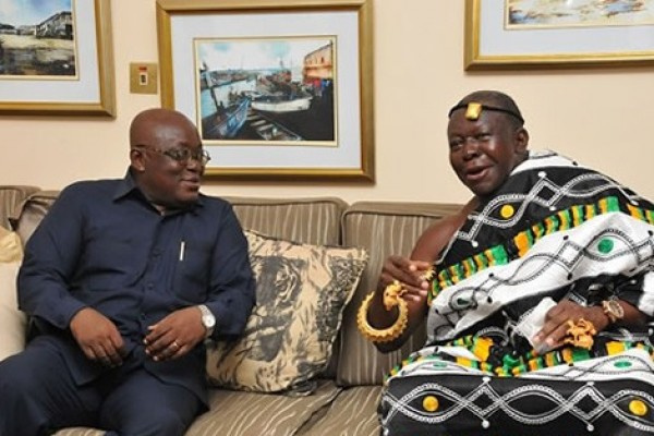 President Nana Addo Dankwa Akufo-Addo with Asantehene Otumfuo Osei Tutu II