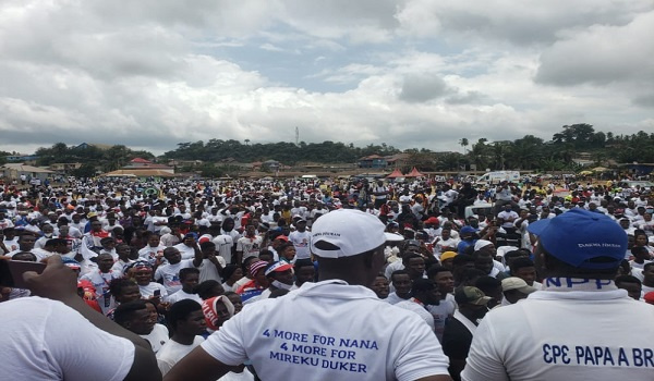 NPP faithful at the 'Agenda 80,000 votes-health walk' at Tarkwa