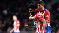 Thomas Partey in celebration mood