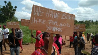 Youth of safo town in Kwabre district, demonstration