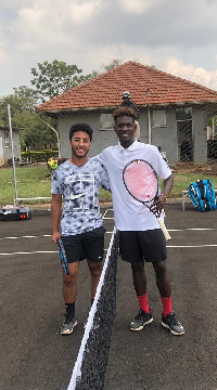 Johnson Acquah (right) and Mahmoud Ahmed Fahmy (left) of American University Cairo