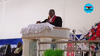 Rev. Dr. Victor Okoe Abbey addressing the congregation