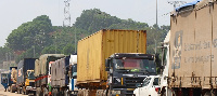 Trucks loaded with goods had been waiting for weeks to cross the Côte d’Ivoire-Ghana borders at Elub