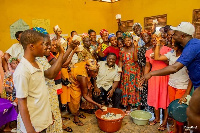 A group picture of Kwaku Fosu Frimpong and participants of the program