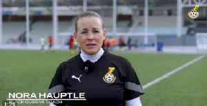 Nora Hauptle, head coach of the Black Queens