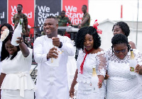 The thanksgiving service came off on Sunday, at the Burma Hall in Accra