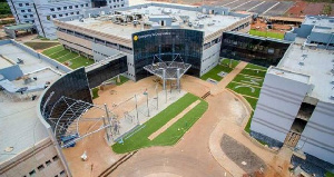 An aerial view of the UG Medical Center