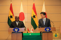 President Akufo-Addo with Prime Minister Shizo Abe at the Joint Press Conference