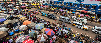 An aerial view of the Kumasi Central Market