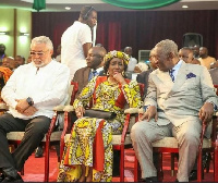 Former President John Rawlings, Nana Konadu Agyeman Rawlings and Former President Kufuor