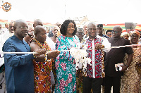 Tourism Minister, Barbara Oteng-Gyasi cutting the ribbon