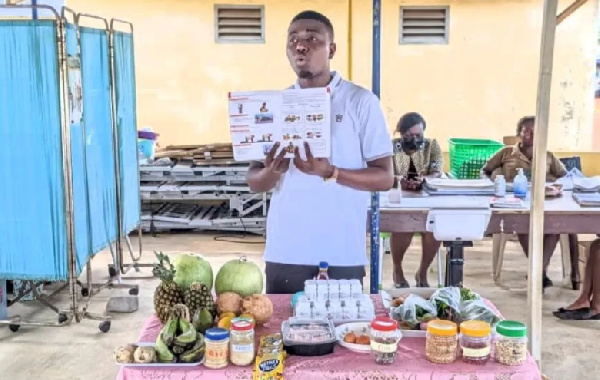 Raphael Kwabena Angmortey, the Nutrition Officer fr  Ada East