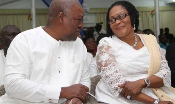 President John Dramani Mahama and his wife - Lordina Mahama