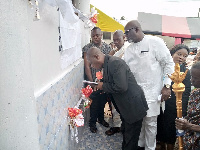 Manya Krobo MP commissioning a water supply system