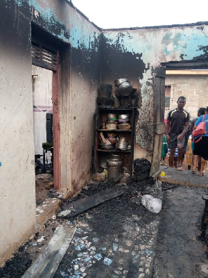 The fire which started around 1:30am on Tuesday, razed down a 21 bedroom house completely.