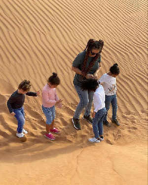 Nadia Buari and her family